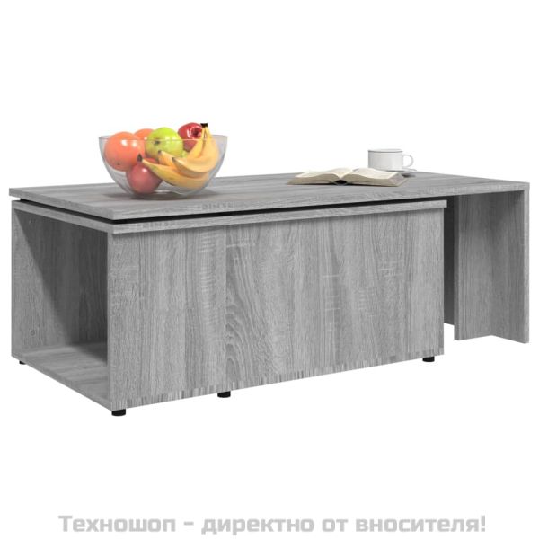 Кафе маса, сив сонома, 150x50x35 см, инженерно дърво