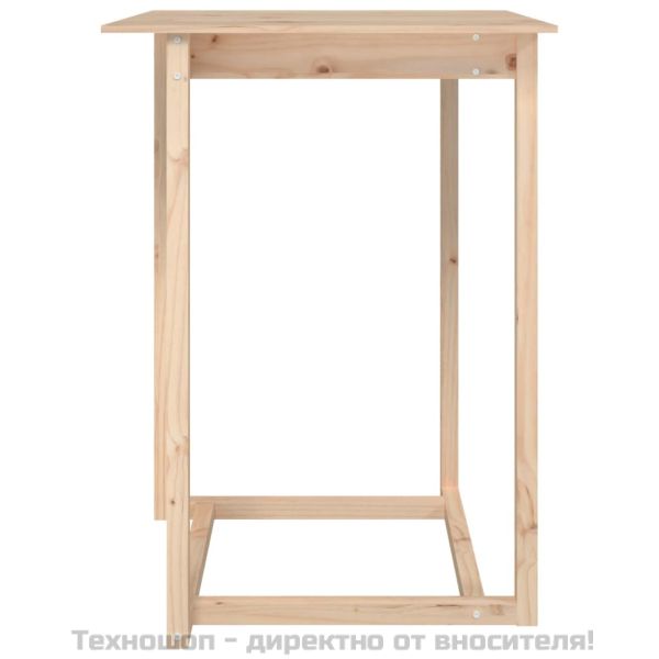 Бар маса, 80x80x110 см, борово дърво масив