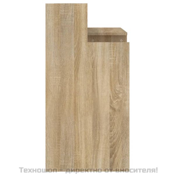 Бюро с LED осветление, сонома дъб, 97x45x90 см, инженерно дърво