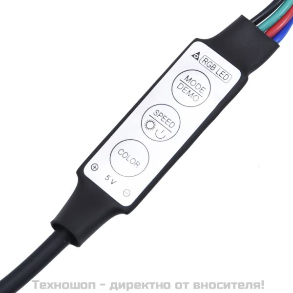 Бюро с LED осветление, сонома дъб, 97x45x90 см, инженерно дърво