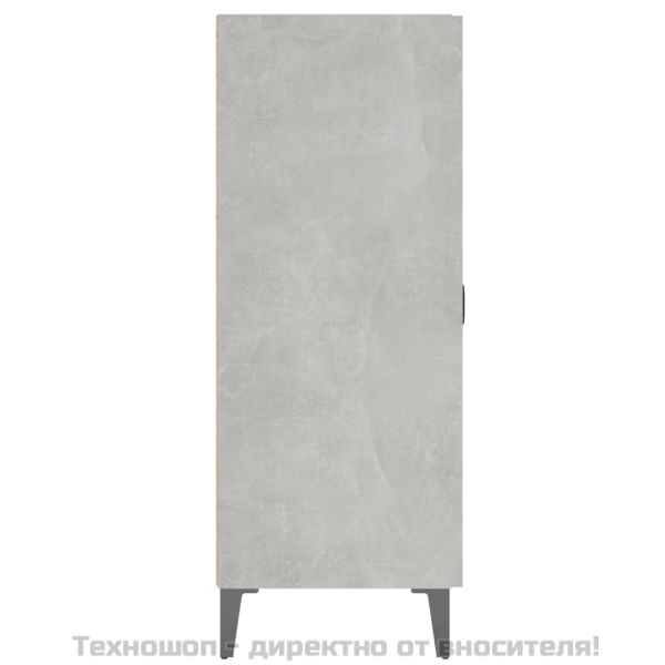 Сайдборд, бетонно сив, 69,5x34x90 см, инженерно дърво