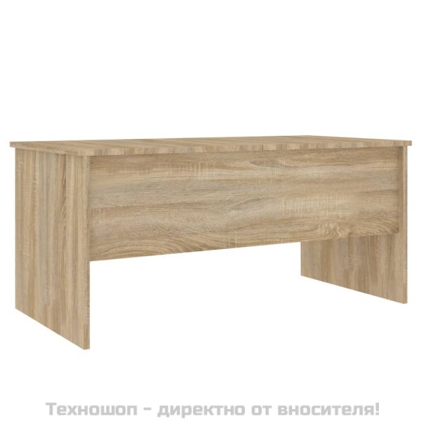 Кафе маса, дъб сонома, 102x50,5x46,5 см, инженерно дърво
