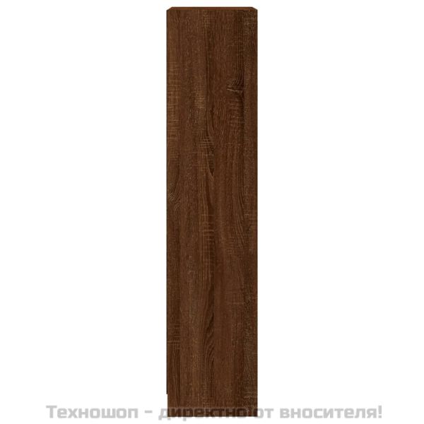 Библиотека на 3 нива, кафяв дъб, 40x24x109 см, инженерно дърво