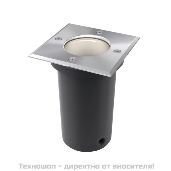 Градински осветители за вграждане в земя, 3 бр, квадратни