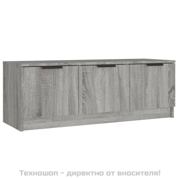 ТВ шкаф, сив сонома, 102x35x36,5 см, инженерно дърво