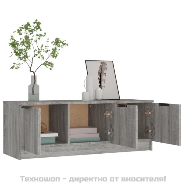 ТВ шкаф, сив сонома, 102x35x36,5 см, инженерно дърво