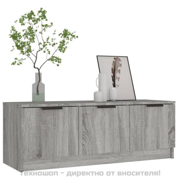 ТВ шкаф, сив сонома, 102x35x36,5 см, инженерно дърво