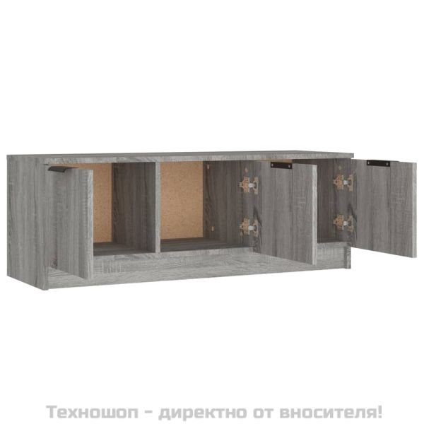ТВ шкаф, сив сонома, 102x35x36,5 см, инженерно дърво
