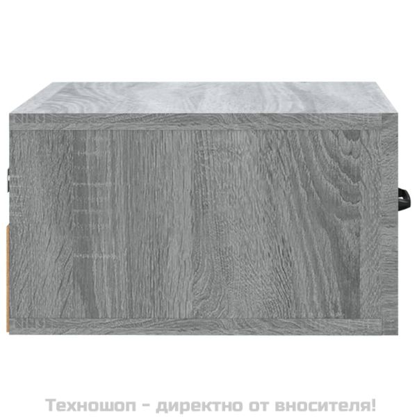 Нощни шкафчета за стенен монтаж, 2 бр, сив сонома, 35x35x20 см