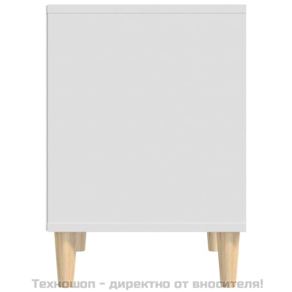 Нощно шкафче, бяло, 40x35x50 см, инженерно дърво