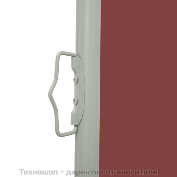 Прибираща се странична тента, 140x500 см, кафява