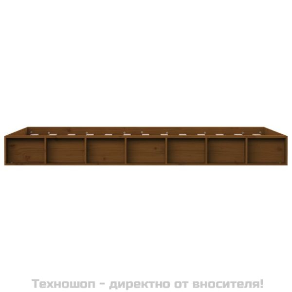 Рамка за легло меденокафява 75x190 см Small Single дърво масив