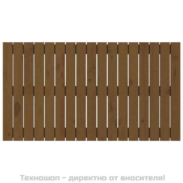 Стенна табла за спалня, меденокафява, 108x3x60 см, бор масив