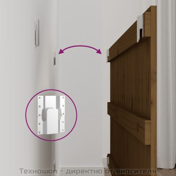 Стенна табла за спалня, меденокафява, 108x3x60 см, бор масив