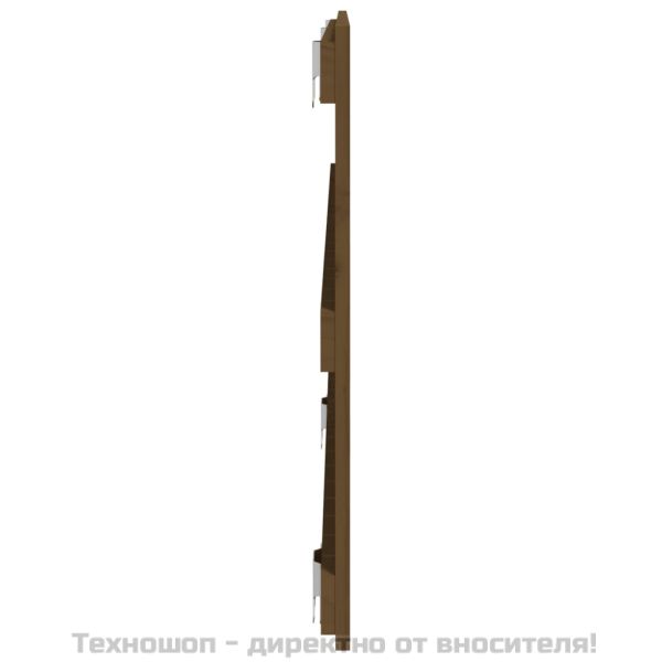 Стенна табла за спалня, меденокафява, 140x3x60 см, бор масив