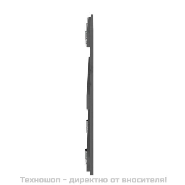 Стенна табла за спалня, сива, 185x3x60 см, борово дърво масив