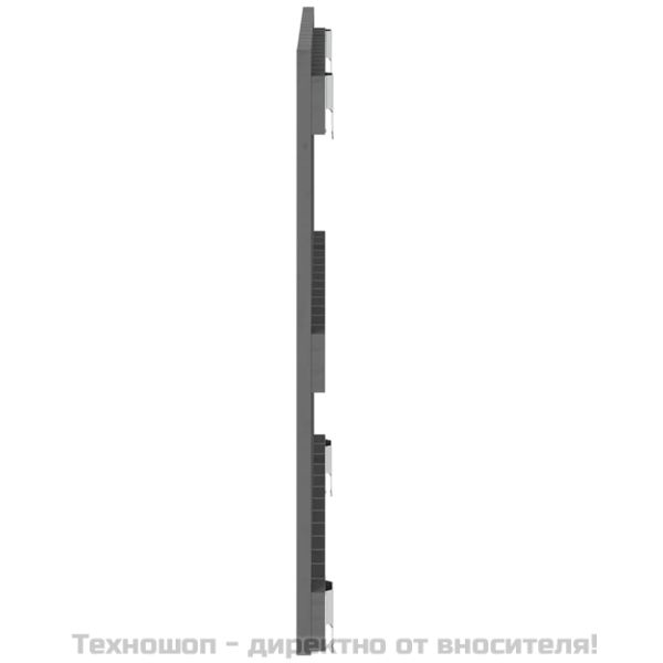 Стенна табла за спалня, сива, 82,5x3x60 см, борово дърво масив