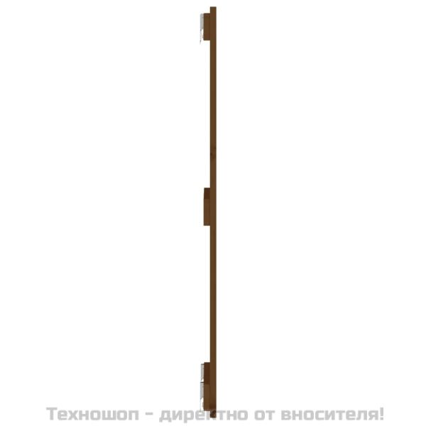 Стенна табла за спалня, меденокафява, 82,5x3x90 см, бор масив
