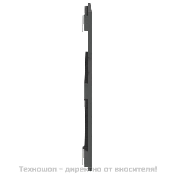 Стенна табла за спалня, сива, 108x3x60 см, борово дърво масив