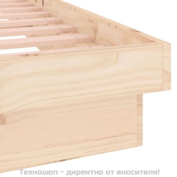 LED рамка за легло 75x190 см Small Single дърво масив