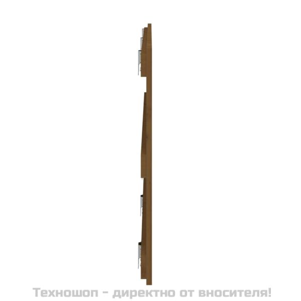 Стенна табла за спалня, меденокафява, 185x3x60 см, бор масив