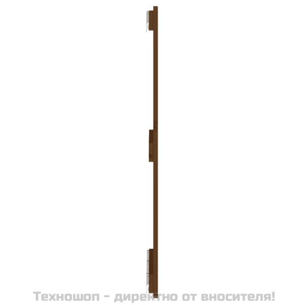 Стенна табла за спалня, меденокафява, 140x3x90 см, бор масив