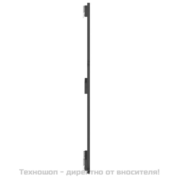 Стенна табла за спалня, сива, 82,5x3x90 см, борово дърво масив