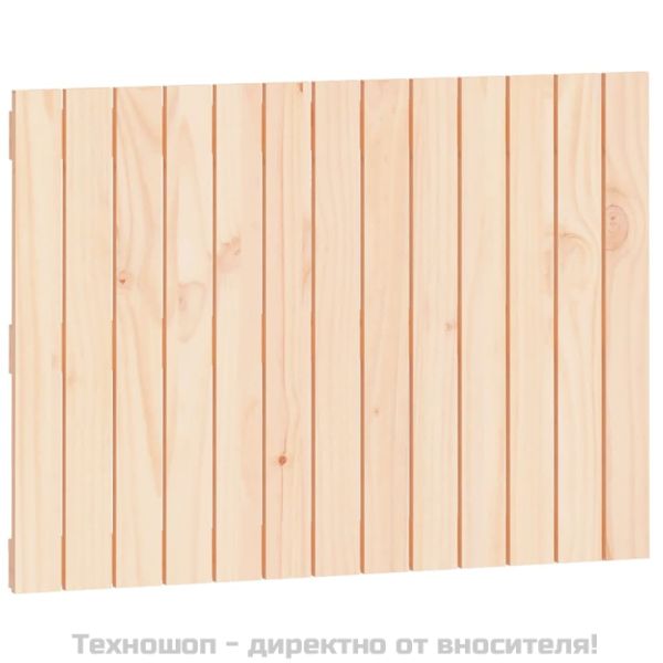 Стенна табла за спалня, 82,5x3x60 см, борово дърво масив