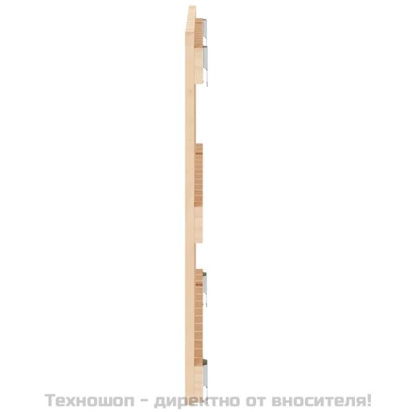 Стенна табла за спалня, 82,5x3x60 см, борово дърво масив