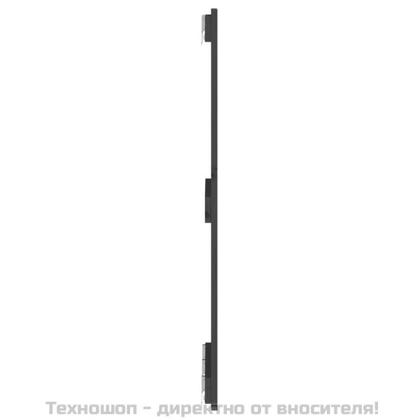 Стенна табла за спалня, сива, 140x3x90 см, борово дърво масив