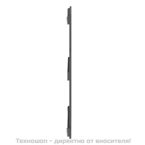 Стенна табла за спалня, сива, 108x3x90 см, борово дърво масив