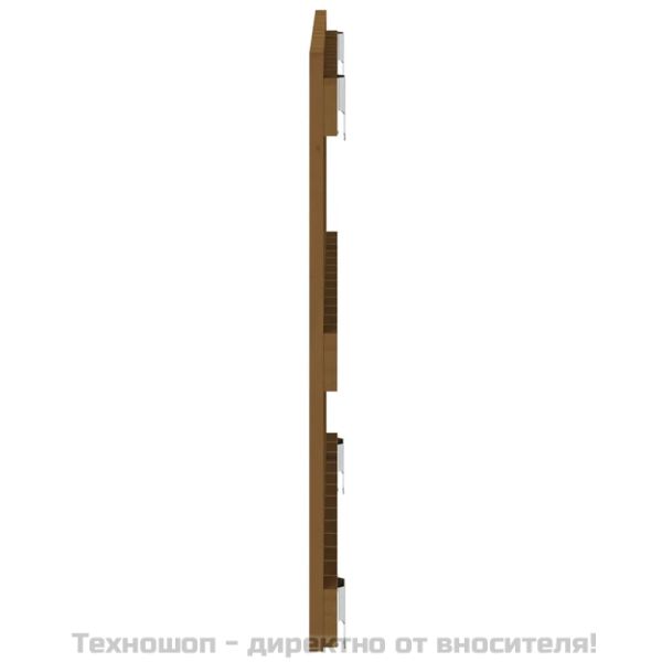 Стенна табла за спалня, меденокафява, 82,5x3x60 см, бор масив