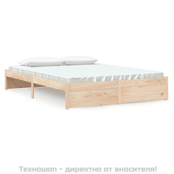 Рамка за легло, дърво масив, 150x200 cм, King Size