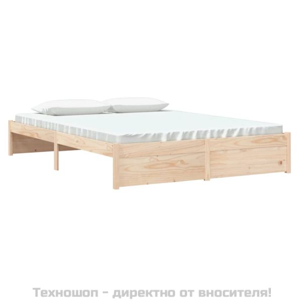 Рамка за легло, дърво масив, 150x200 cм, King Size