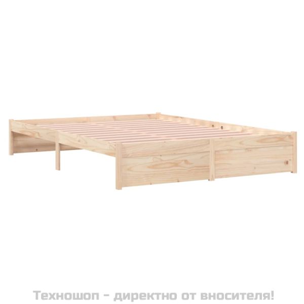 Рамка за легло, дърво масив, 150x200 cм, King Size