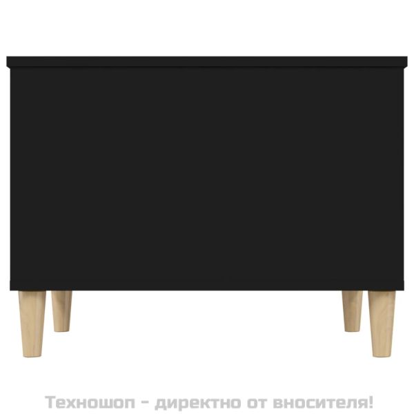 Кафе маса, черна, 60x44,5x45 см, инженерно дърво