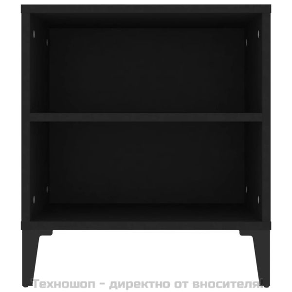 ТВ шкаф, черен, 102x44,5x50 см, инженерно дърво