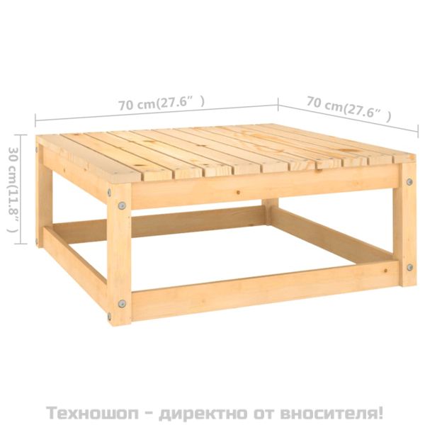 Градински комплект с възглавници, 2 части, борово дърво масив
