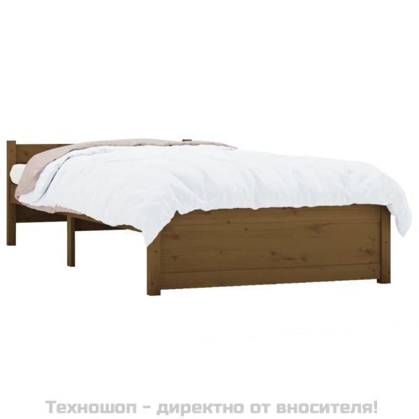 Рамка за легло меденокафява дърво 75x190 см Small Single