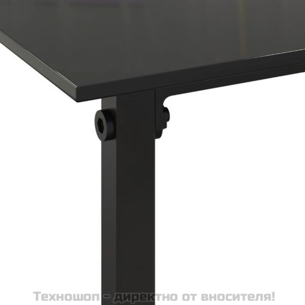 Лаундж комплект за двор с възглавници 4 части полиратан черен