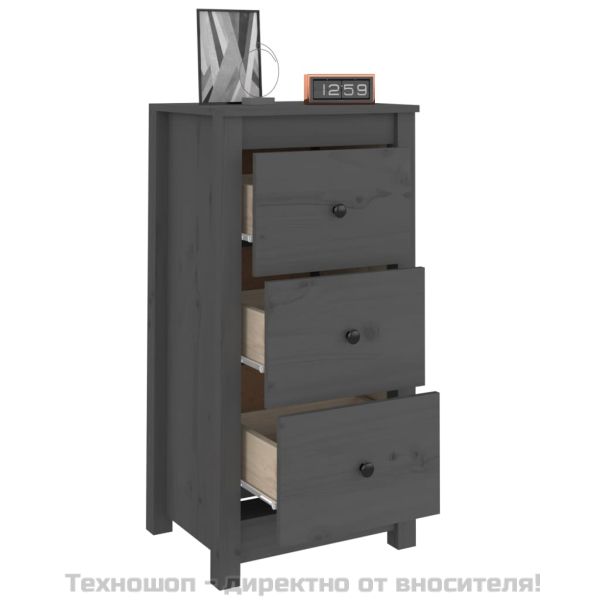 Сайдборди, 2 бр, черни, 40x35x80 см, бор масив