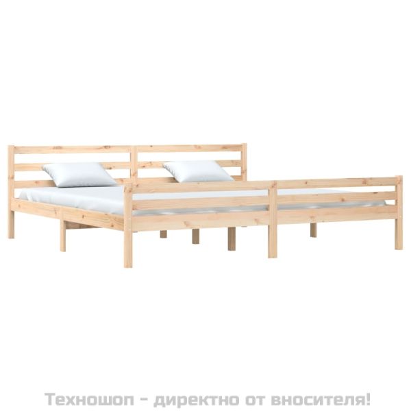 Рамка за легло без матрак, масивна дървесина, 200x200 см