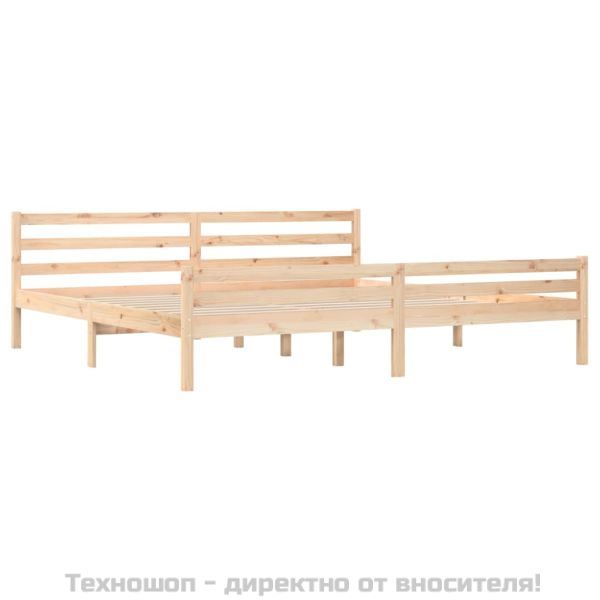 Рамка за легло без матрак, масивна дървесина, 200x200 см