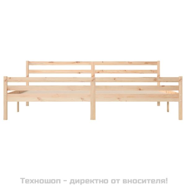 Рамка за легло без матрак, масивна дървесина, 200x200 см