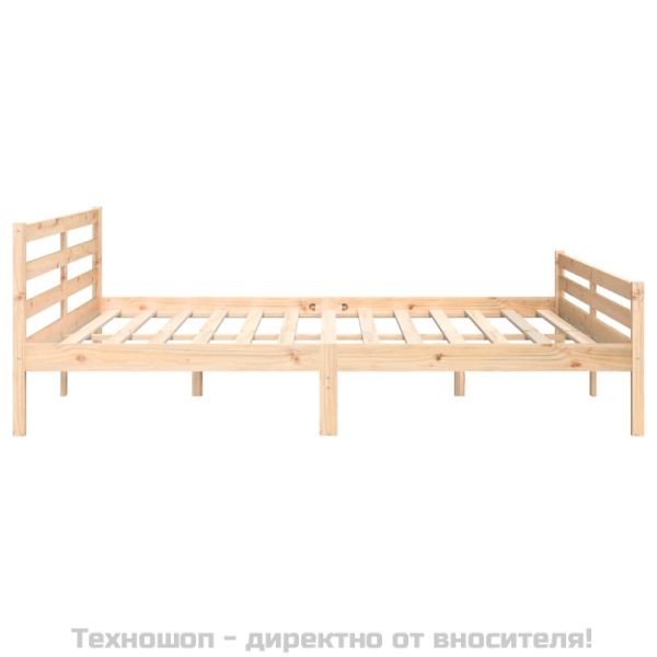 Рамка за легло без матрак, масивна дървесина, 200x200 см
