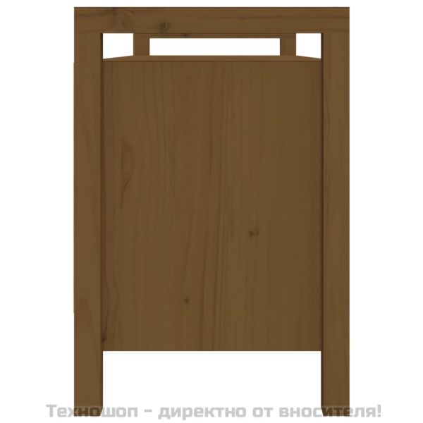 Пейка за антре меденокафява 110x40x60 см борово дърво масив
