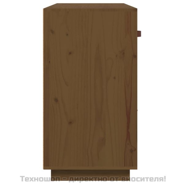 Сайдборд, меденокафяв, 100x40x75 см, бор масив