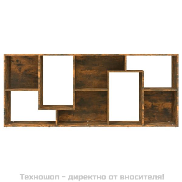 Библиотека, опушен дъб, 67x24x161 см, инженерно дърво