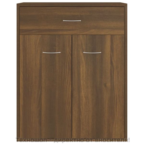 Сайдборд, кафяв дъб, 60x30x75 см, инженерно дърво