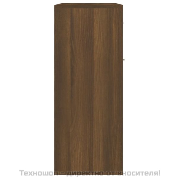Сайдборд, кафяв дъб, 60x30x75 см, инженерно дърво